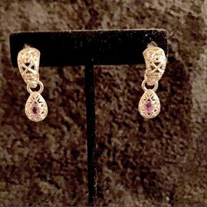 Sterling filigree earrings